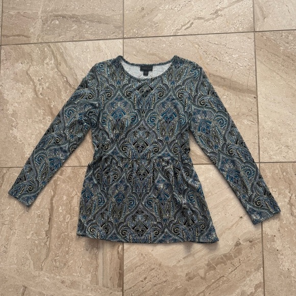 J. Jill Tops - J. Jill women's Small petite paisley blue blouse